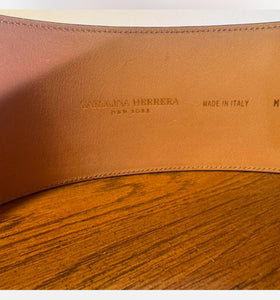 CAROLINA HERRERA
Wide C-Buckle Black Leather Belt