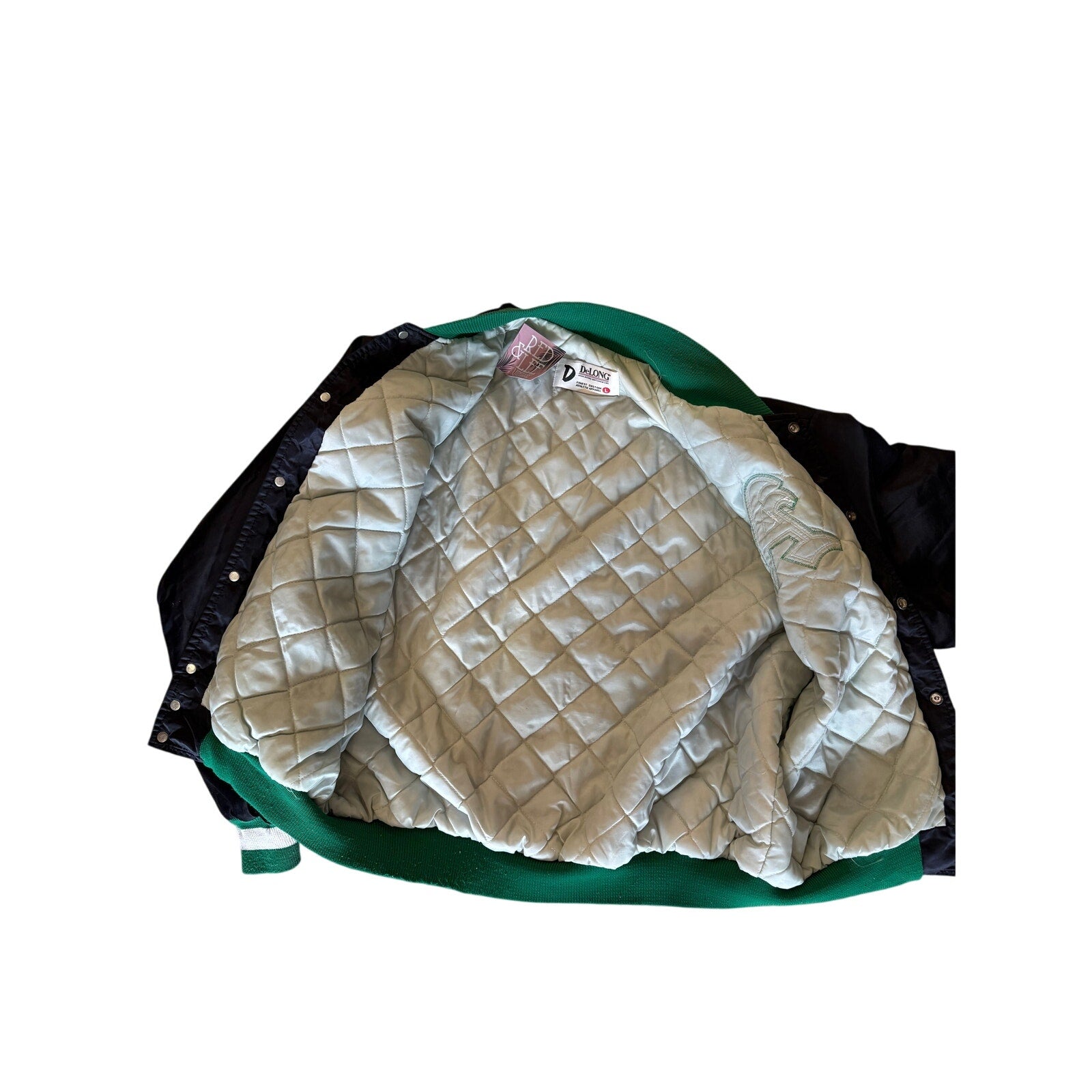 Oakland A's DeLong Satin Button-Up Bomber