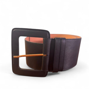 CAROLINA HERRERA
Wide C-Buckle Black Leather Belt