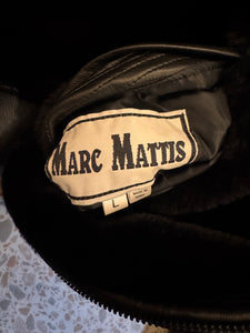 Vintage Marc Mattis Black Faux Fur Reversible Hoodie Coat