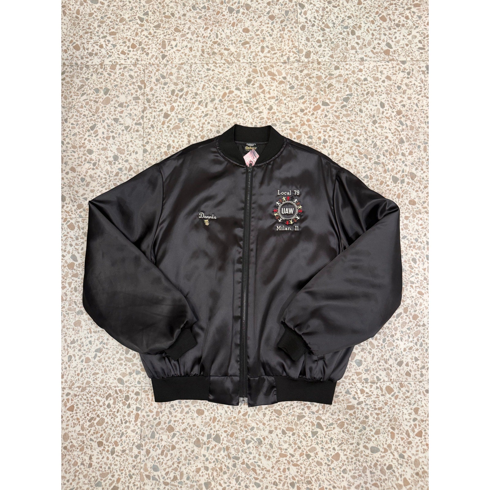 Vintage Black Bomber Jacket