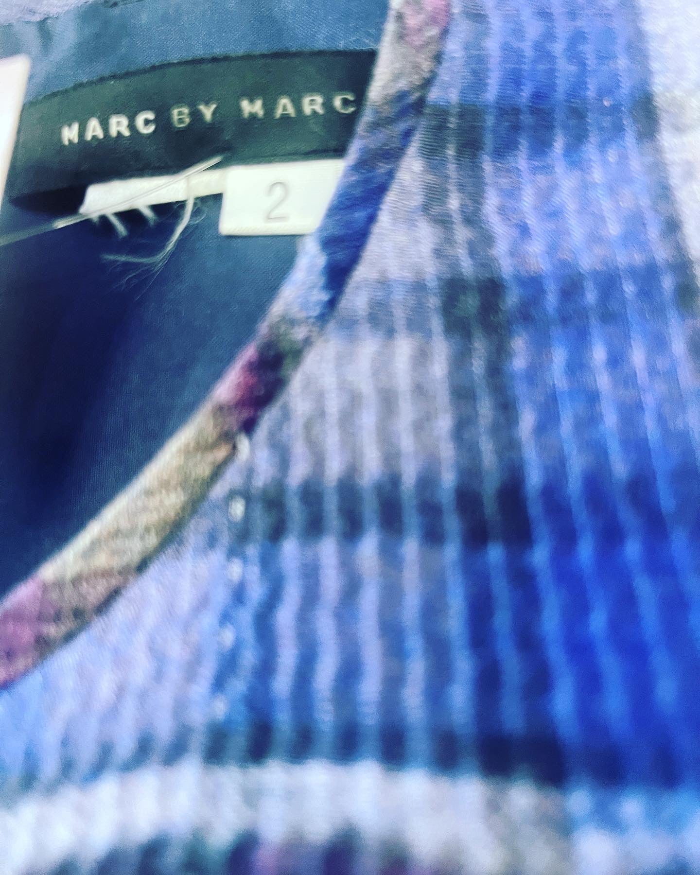 Marc By Marc Jacobs Plaid Crepe Sheath Lined A-line short sleeve Dress